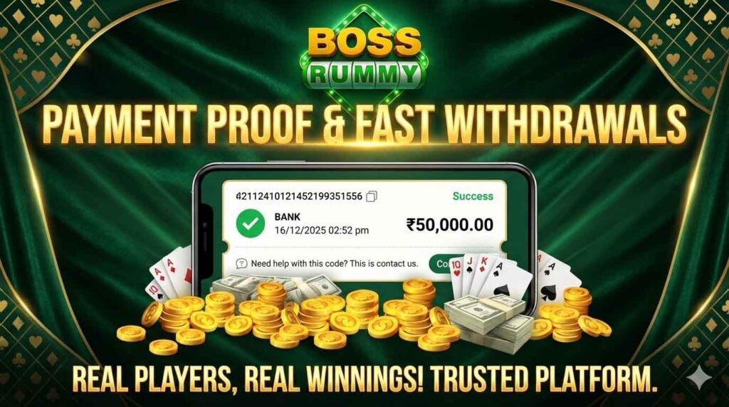 Payment proof of Boss Rummy Game