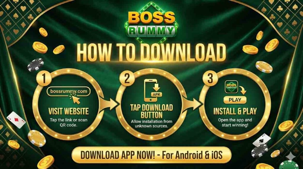 how to download boss rummy